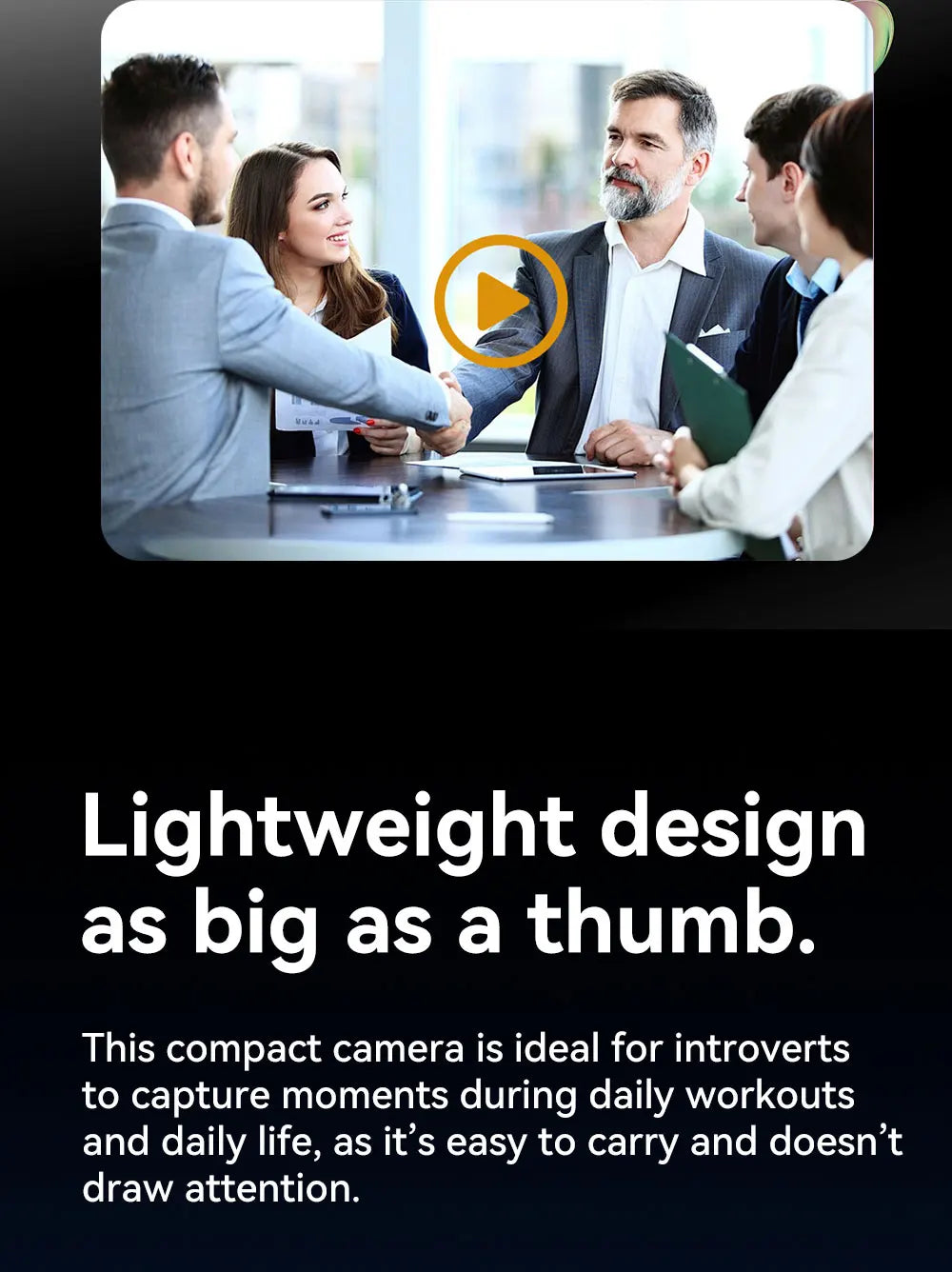 Caméra Mini Portable 1080P pour Enregistrement Clair et Discret