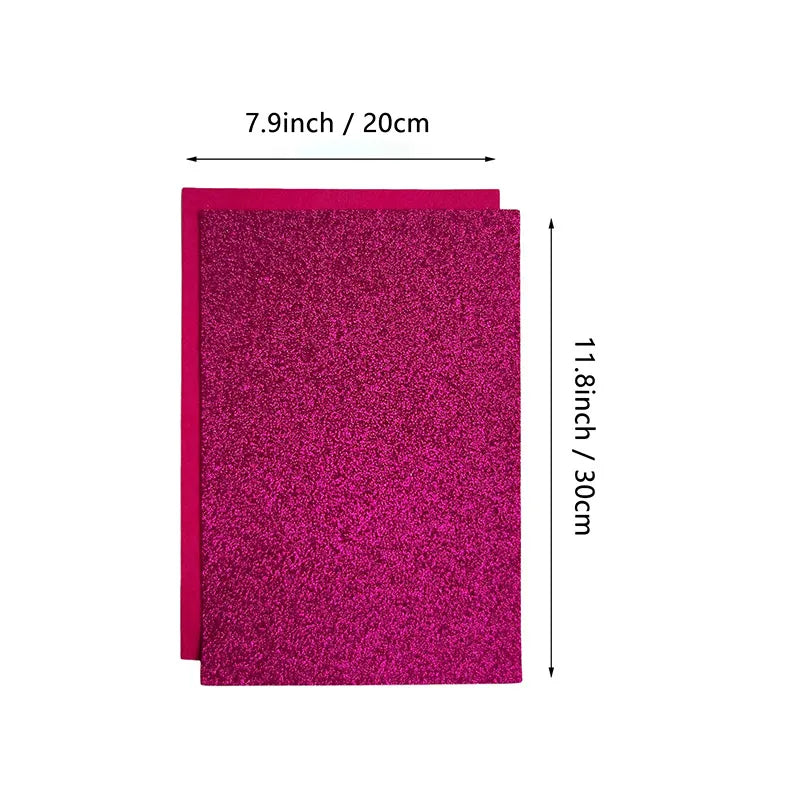 أوراق Felt فنية لامعة — قطعتان، 20 × 30 سم