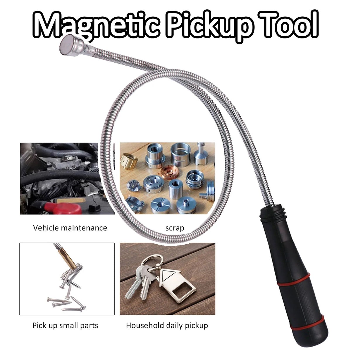 Flexible Magnetic Pickup Tool, Two Head Options