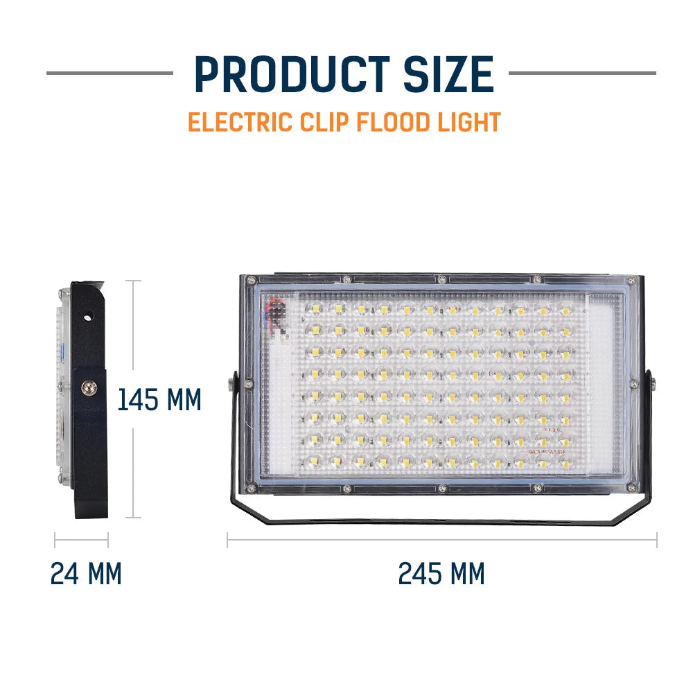 12 V DC LED-projektør med koldt hvidt lys