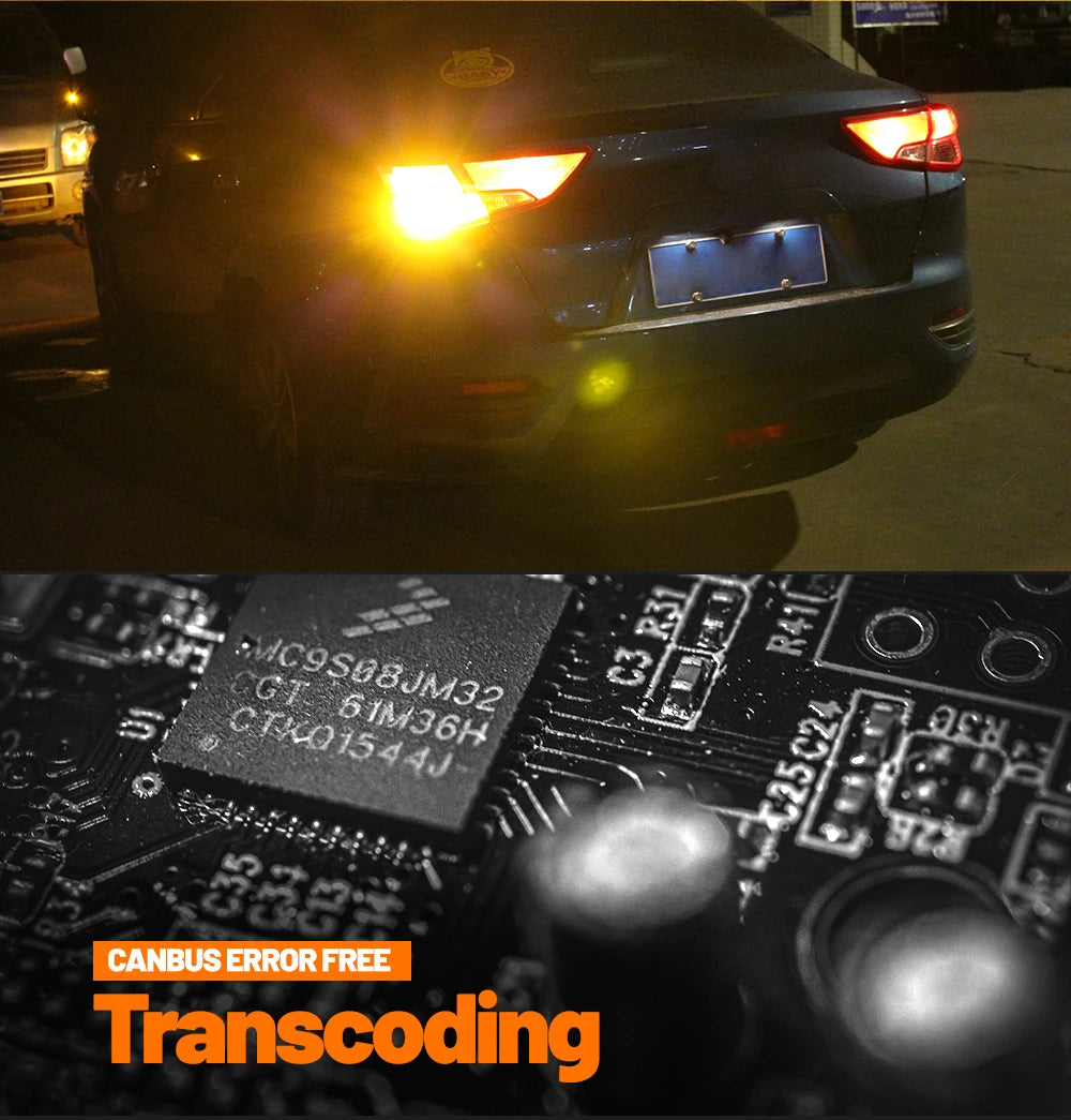 2 Stück PY21W BAU15S 7507 BA15S P21W 7506 WY21W 7440A T20 3156 P27W T25 LED Signallicht Blinker Beleuchtung Canbus Zubehör