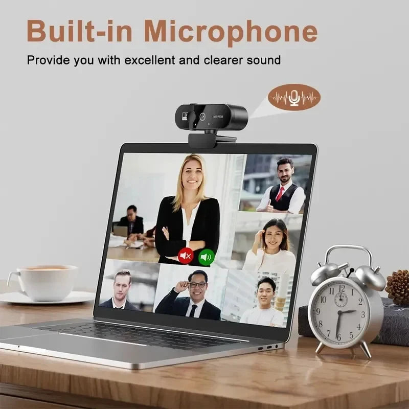 1080P Mini Webcam with Microphone Auto Focus USB 30fps