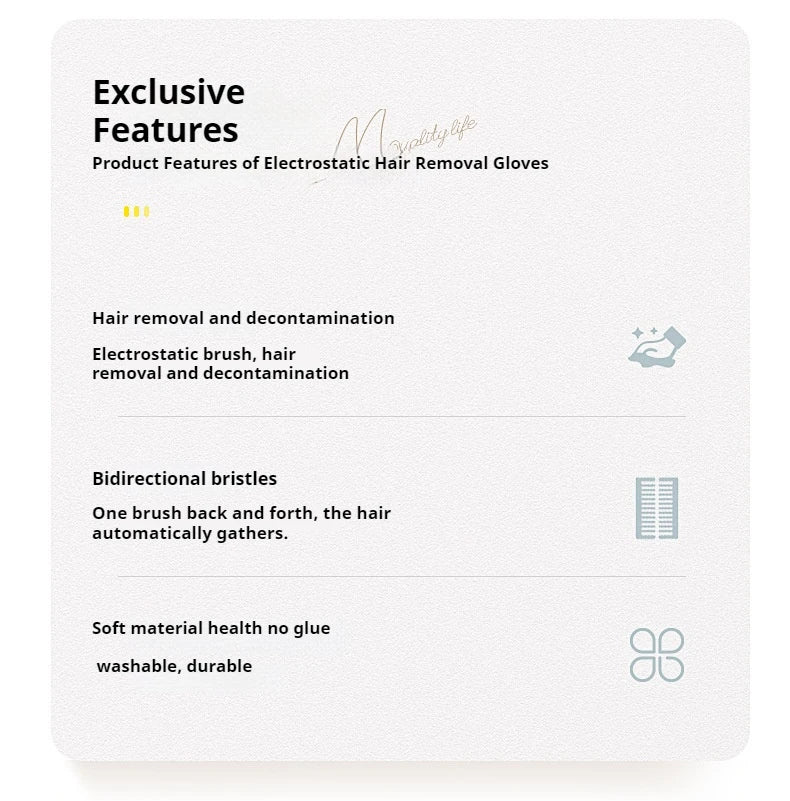 Pet hair glove removal Cat Grooming Reusable Electrostatic Dedusting Brush Dog Hair Remover for Couch Carpet Clothes Washable