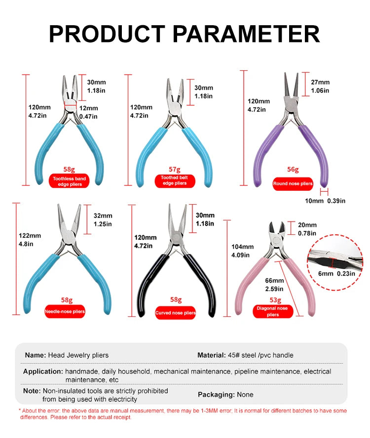Jewellery Making Pliers - Jaw Options