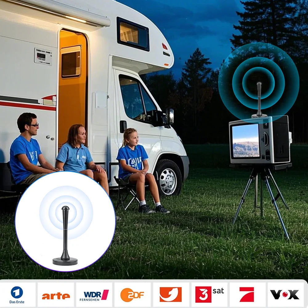 Indoor TV Aerial, for TV Tuner/Portable TVs/Set Top Box At Home in Car While Camping