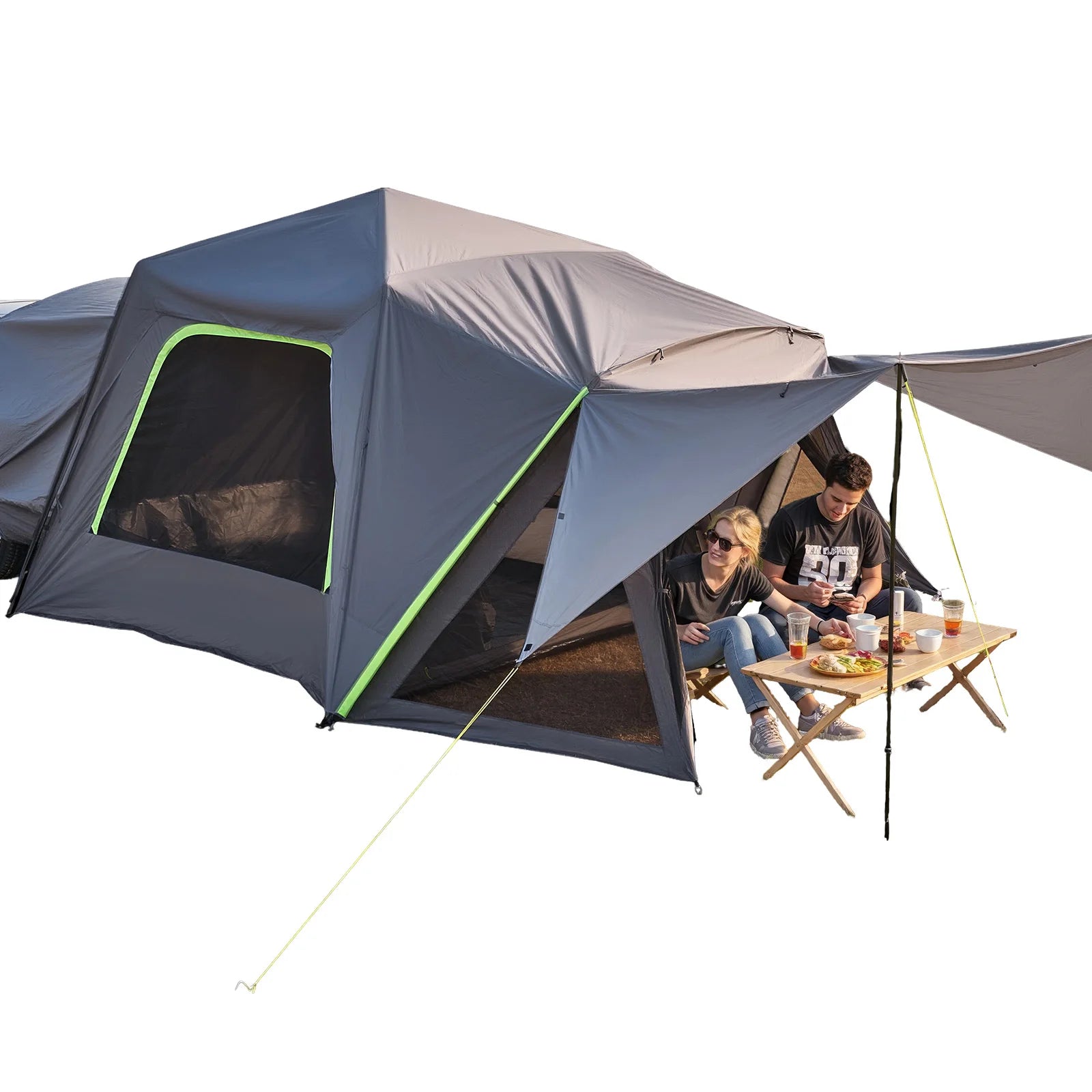 SUV Camping Tent with Awning – Waterproof Double Layer for 5–8