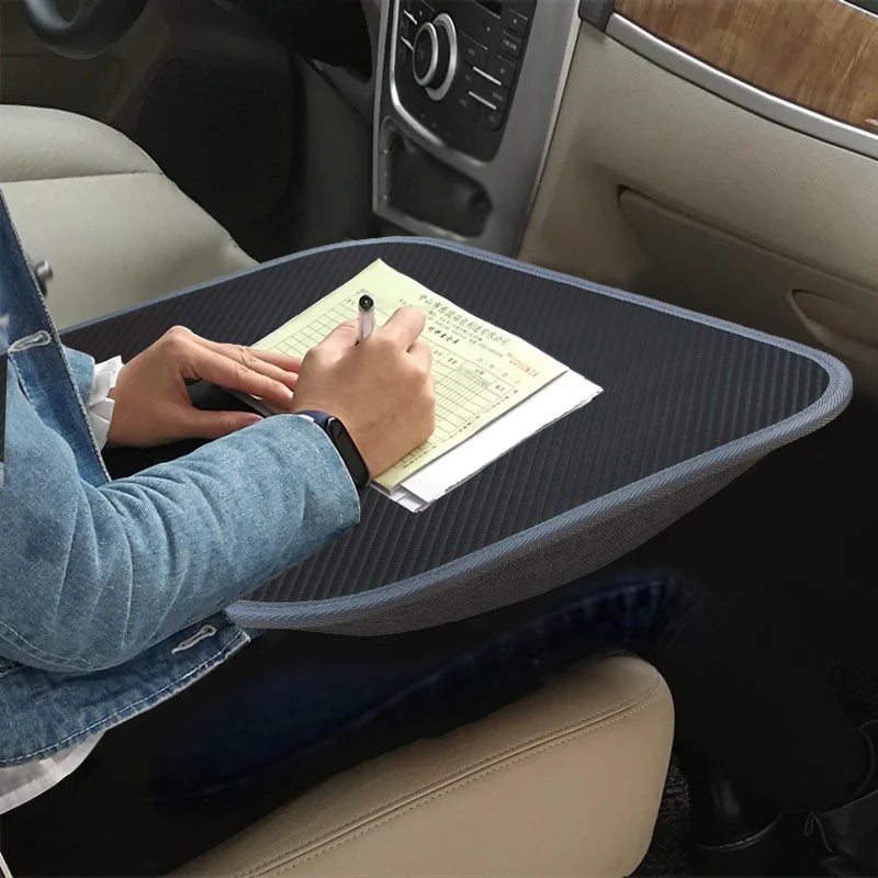 Cushioned Laptop Lap Desk with Wood Surface & Built-In Mouse Pad