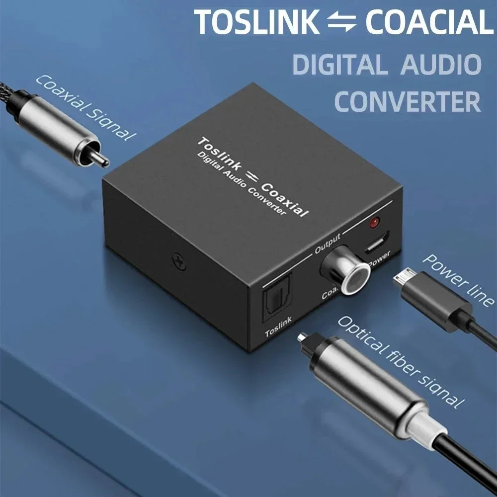 Convertidor de audio coaxial y óptico bidireccional
