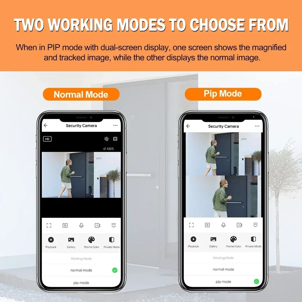 3MP WiFi Door Viewer Camera with Motion Detection & 2-Way Audio
