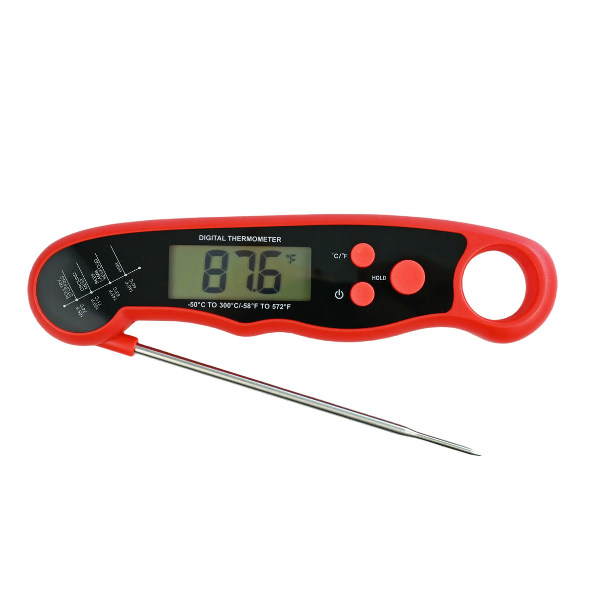 Folding Cooking Thermometer with Backlight and Hold