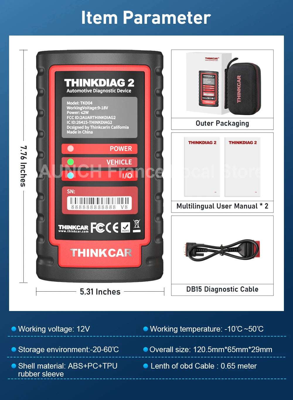 Thinkdiag 2 Scanner Diagnostico OBD2 con CAN FD e Codifica ECU