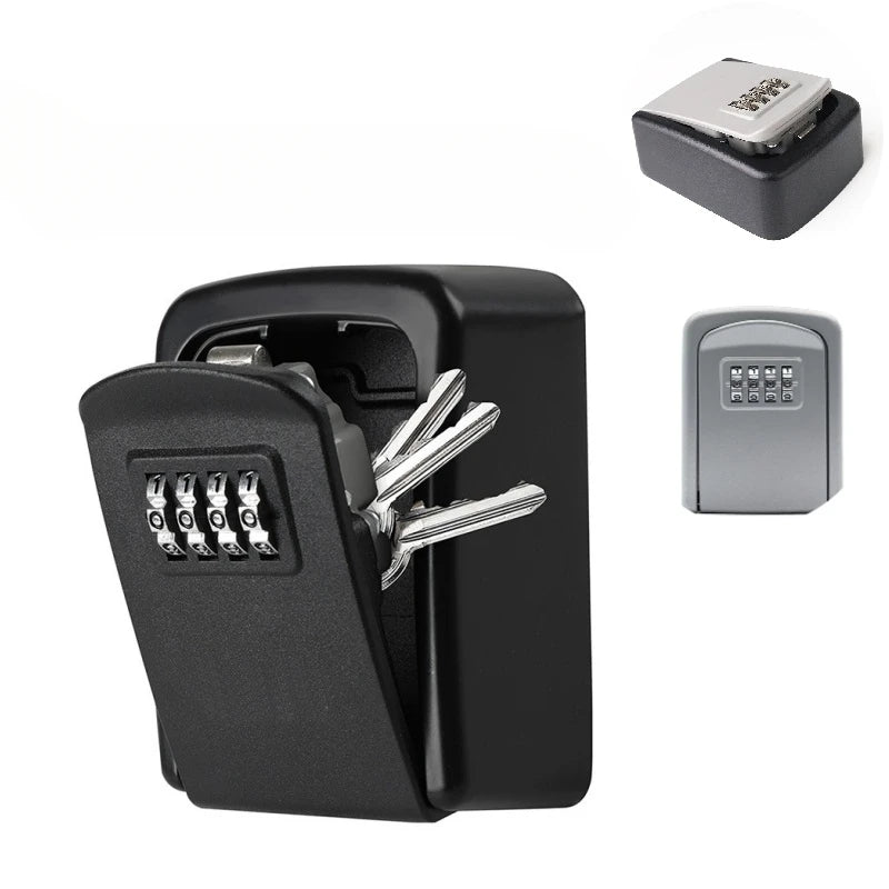 Wall Mounted Key Lock Box with 4 Digit Combination Secure Storage