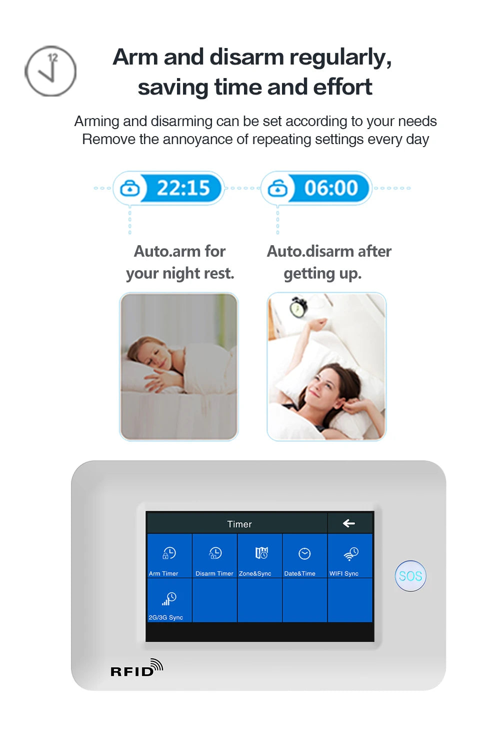 433MHz Touch Screen Wireless 2G 4G WIFI GSM RFID Card Burglar Alarm System Smart Home Security DIY Alarm TUYA Smart Life