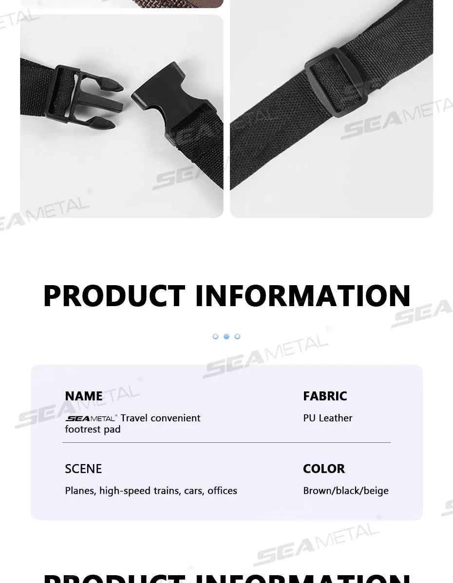 SEAMETAL Car Hanging Footrest Pad for Children Adjustable Supporter Rear Seat Passenger Foot Rest Leg Holder Relieve Soreness