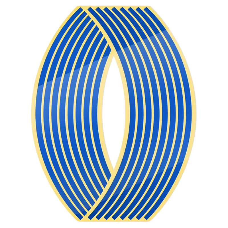 1set 18" Reflective Motorcycle Car Tire Decals Trim Strips Universal Rim Tape Strips Waterproof Bike Wheel Sticker Moto Decal