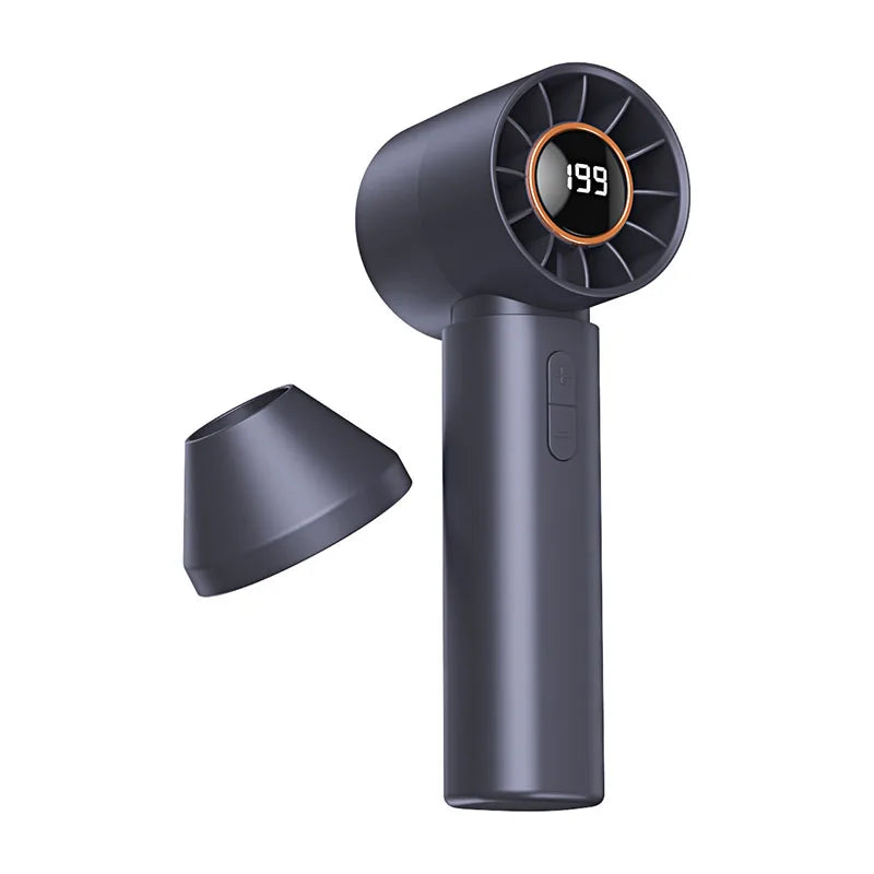 USB-C Rechargeable Handheld Fan with Digital Display