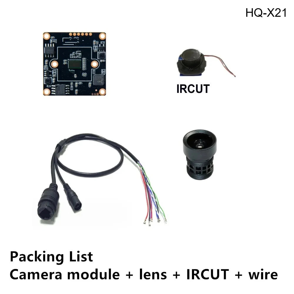 4K 8MP Mini IP Camera Module with Audio, RTSP, H.264/H.265