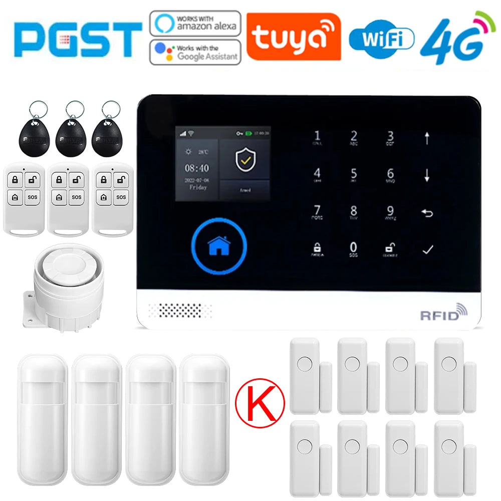 Home WiFi Security Alarm System with Door and Motion Sensor
