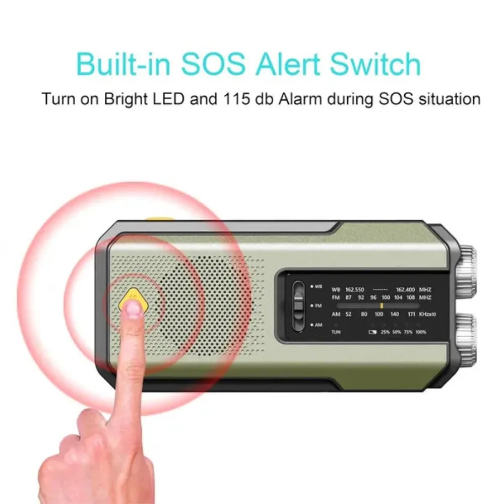 Portable AM/FM Radio with Emergency Charging Options