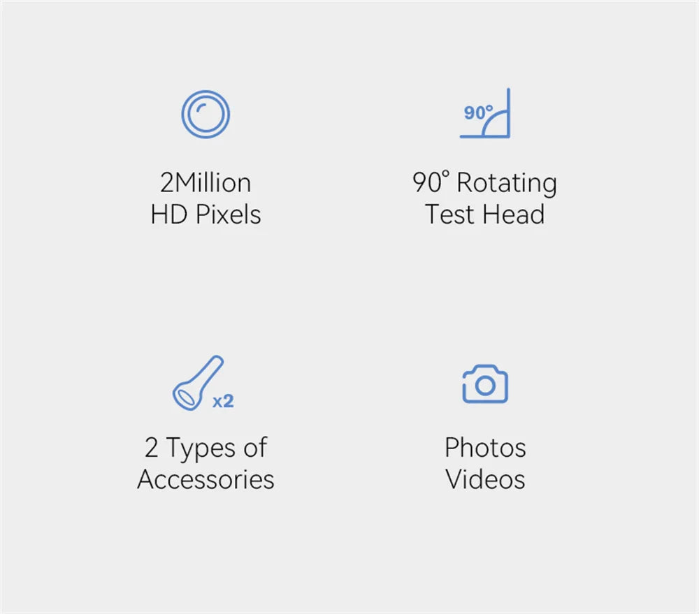 1080P Ear Camera Otoscope with 1.38" Screen and 4 LEDs