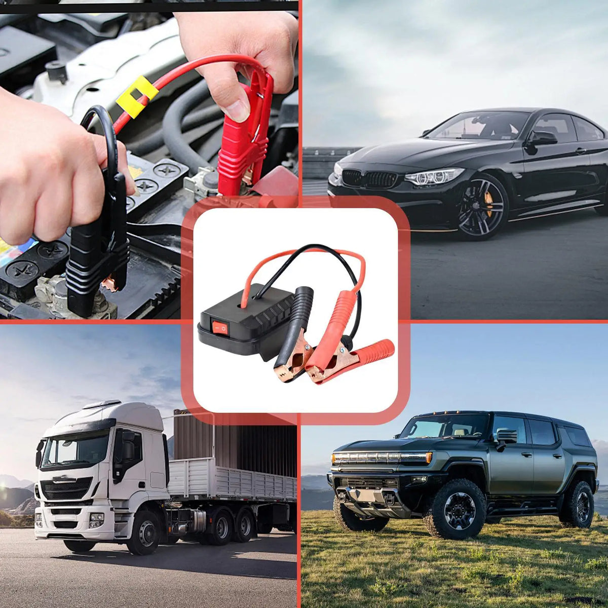 Accu-omvormer van 12 V met twee USB-uitgangen