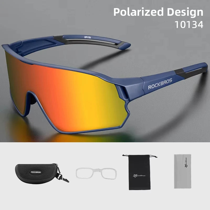 Occhiali da ciclismo ROCKBROS polarizzati MTB Strada UV400 Protezione solare per bicicletta Leggeri Unisex Attrezzatura sportiva per bici