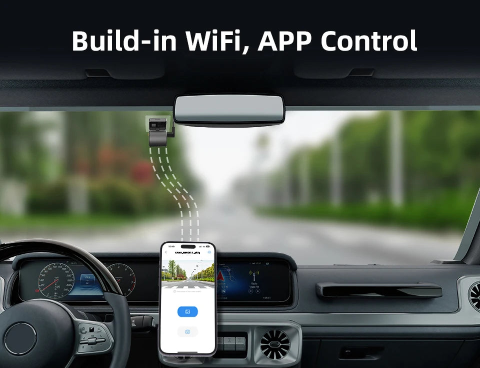 2K Dashcam mit WLAN-App, Sprachsteuerung & Nachtsicht