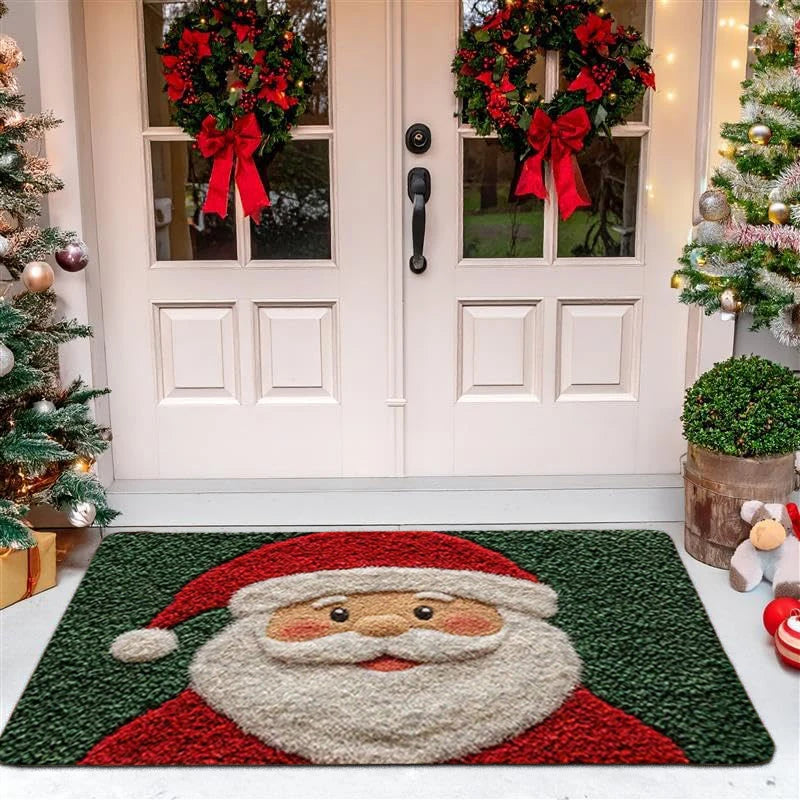 Christmas Carpet Door Merry Christmas Mat Festival Santa Claus Outdoor Decorations Home 2025 Navidad Xmas Ornament New Year 2026