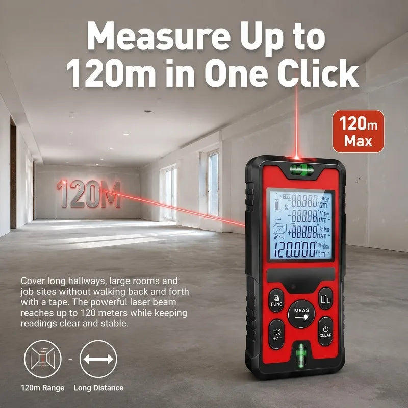 120 m USB-C Rechargeable Laser Distance Meter