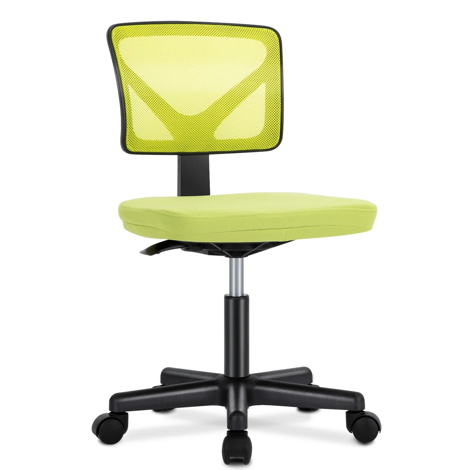 Mesh Armless Office Chair with Lumbar Support & Adjustable Height