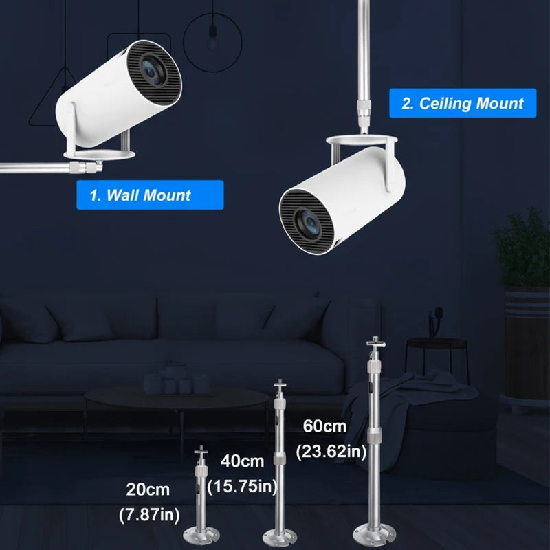 Metal 1/4 Inch Mount for Compatible Mini Projectors