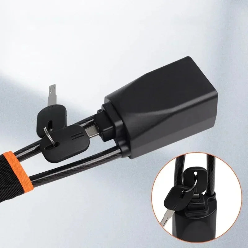 SEAMETAL Car Steering Wheel Lock Universal Antitheft Device Auto Seat Belt Buckle Lock Rope Steel Cable for Car Truck SUV Van RV