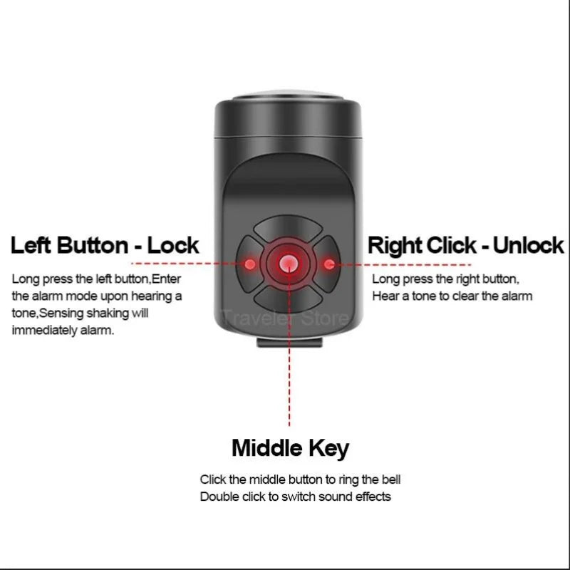 Bicycle Electric Bell Bike USB Charging Horn MTB Mountain Bike Warning Safety Ring Waterproof Bell Cycling Accessories