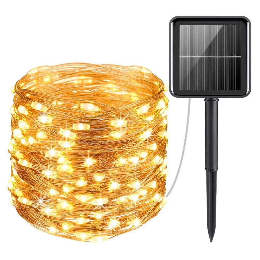 Guirnalda solar de luces LED con ocho modos