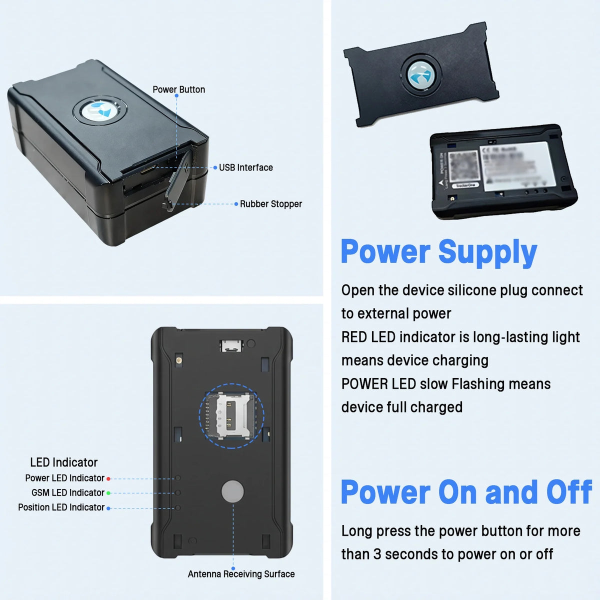 4G GPS Tracker 6000mAh Portable GPS Via Satellite Car Alarm Real-Time GPS Locator Magnetic Tracking Device 90 Days Standby Time