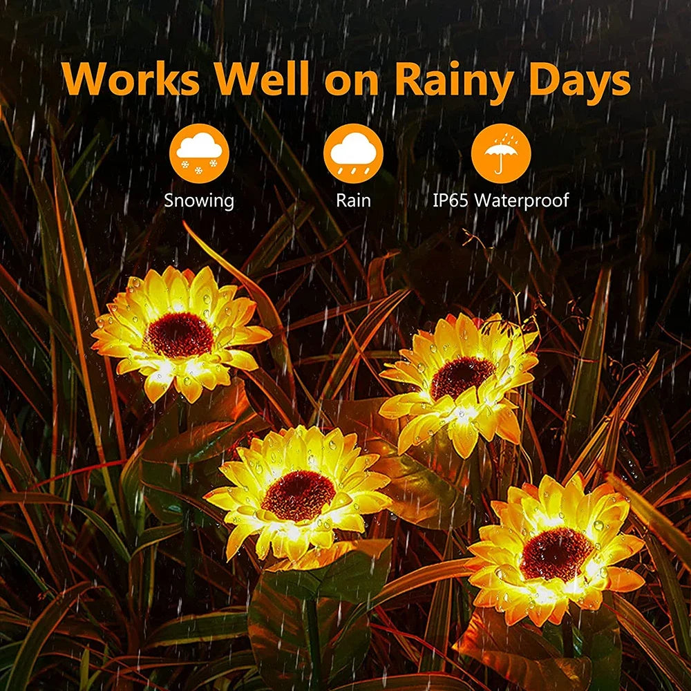 Simulated Outdoor Solar Girasole Intelligente Luci da Giardino