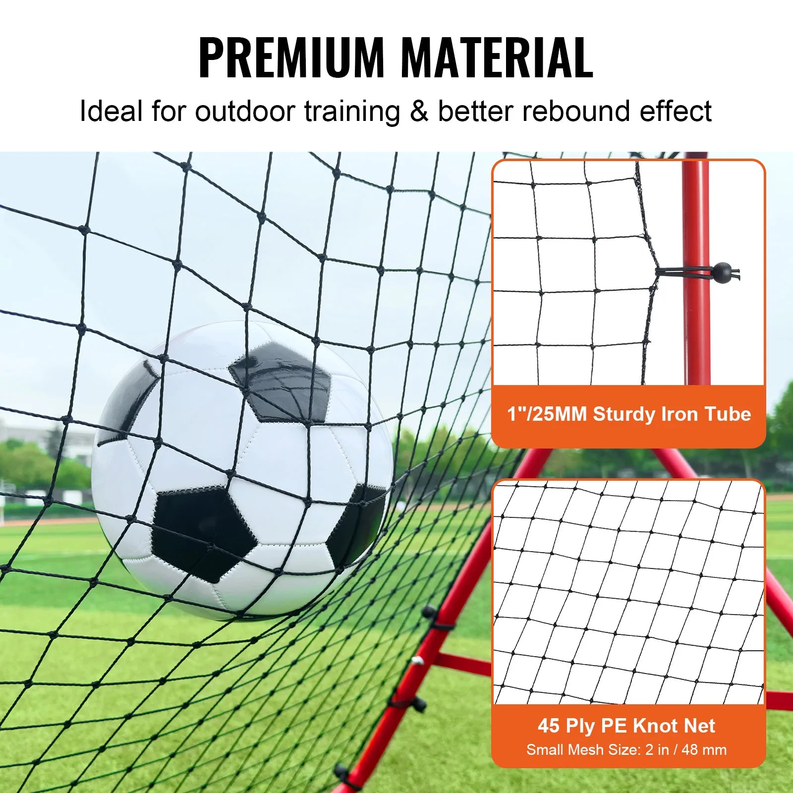 39x39FT Soccer Rebounder Net with Adjustable Angles & Foldable Design