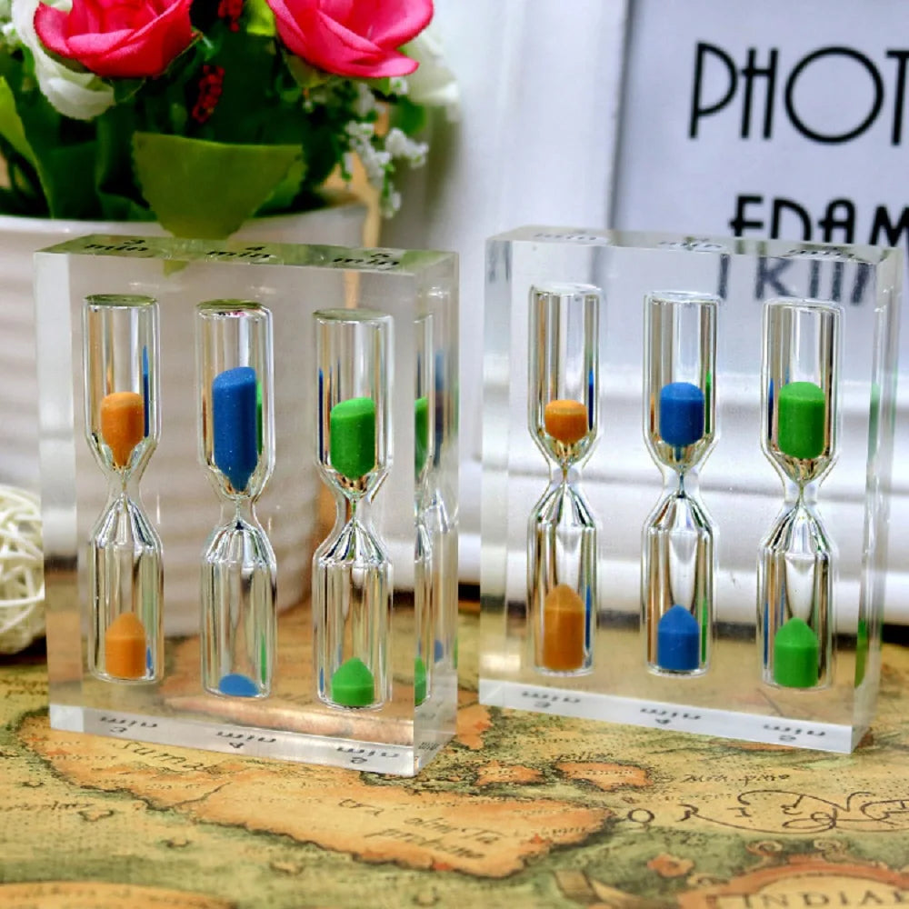 Three-Interval Sand Timer, 1/2/3 or 3/4/5 Minutes