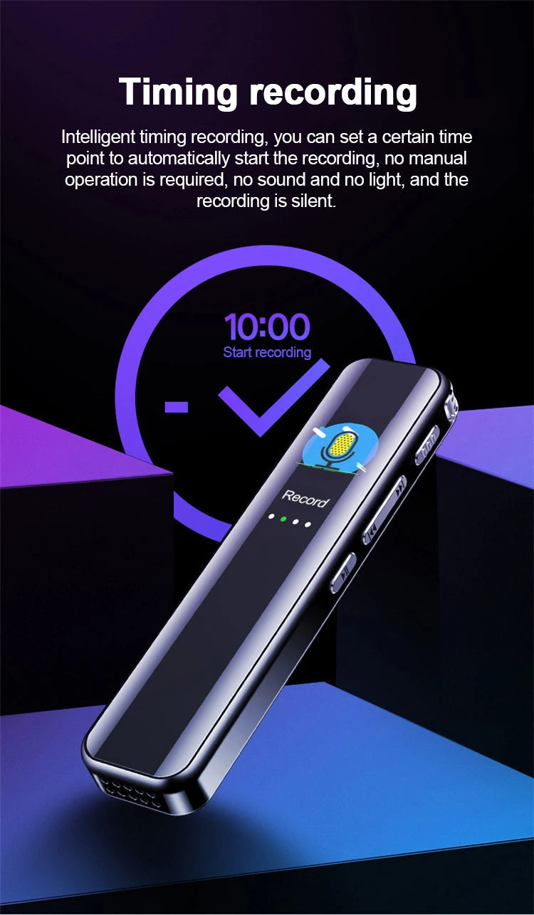 Voice Activated Recorder Professional color screen Digital Audio Sound Recording Device Dictaphone STTWUNAKE