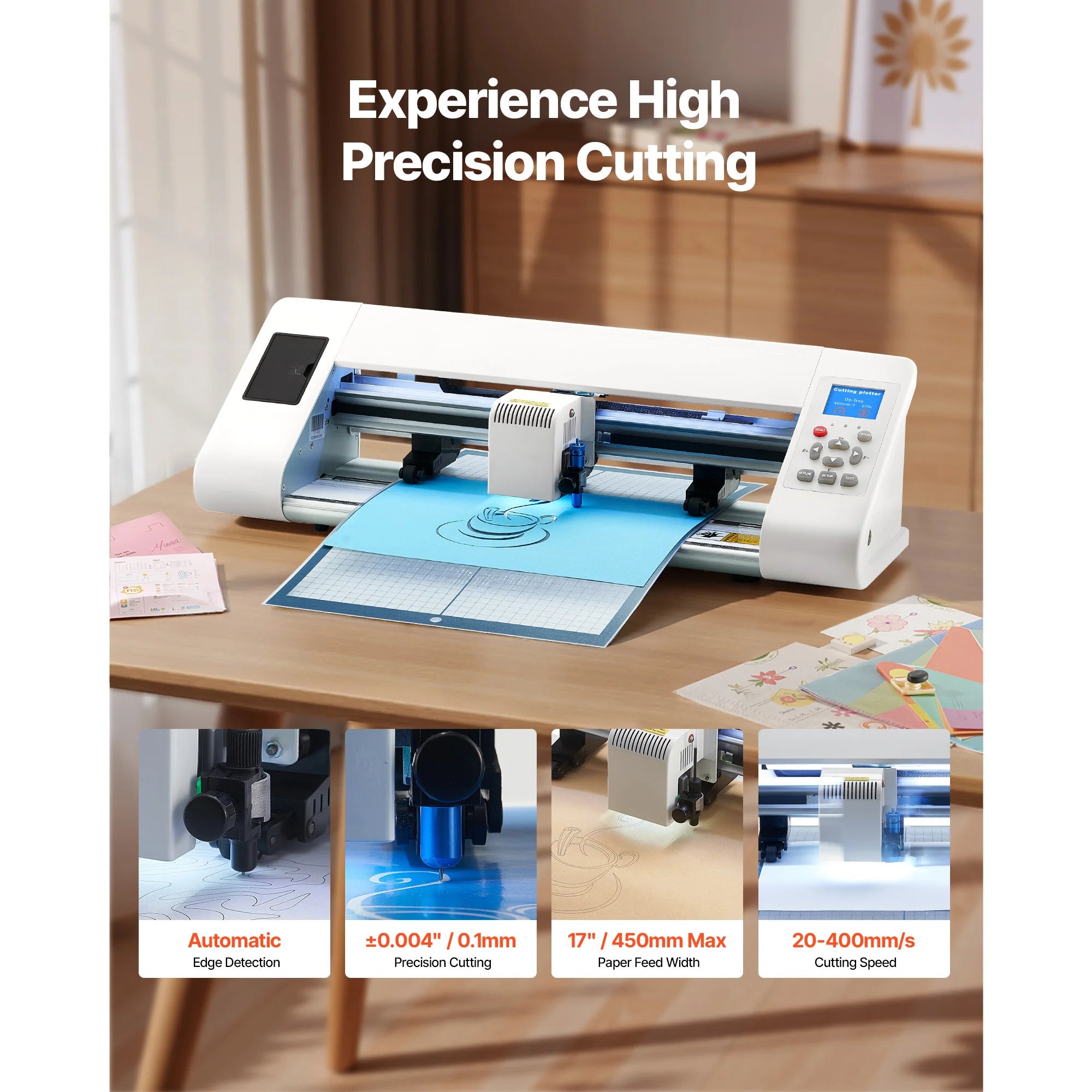 Automatic Vinyl Cutter Machine with Edge Detection & Design Software