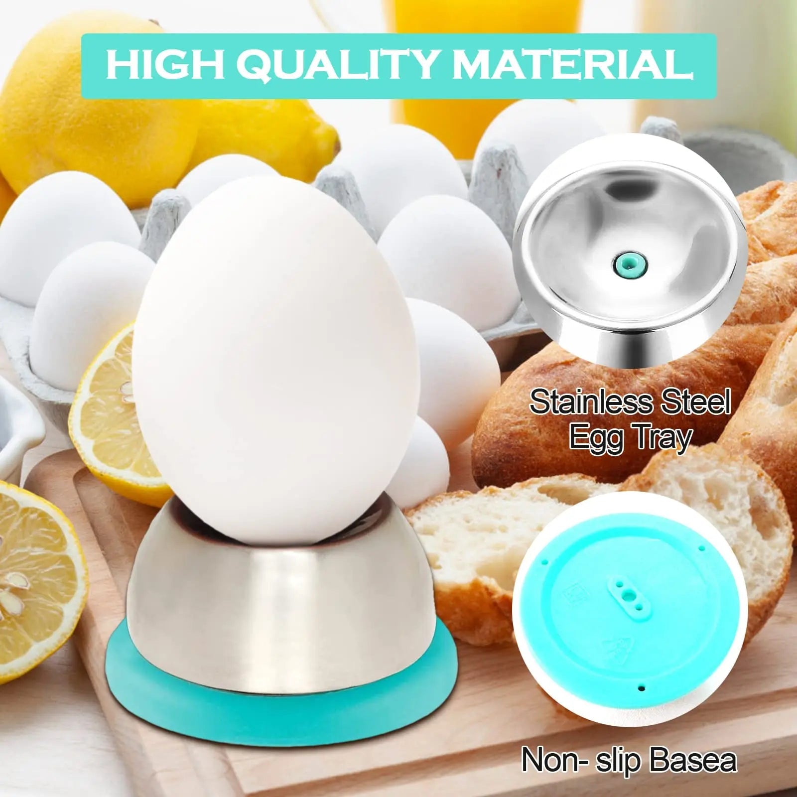 Leeseph Egg Piercer, Stainless Steel Needle Egg Hole Puncher Eggs Poacher Endurance Hole Seperater Bakery Kitchen Tool