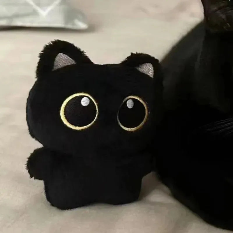 Black Cat Plush Bag Charm, 1 or 2 Pieces
