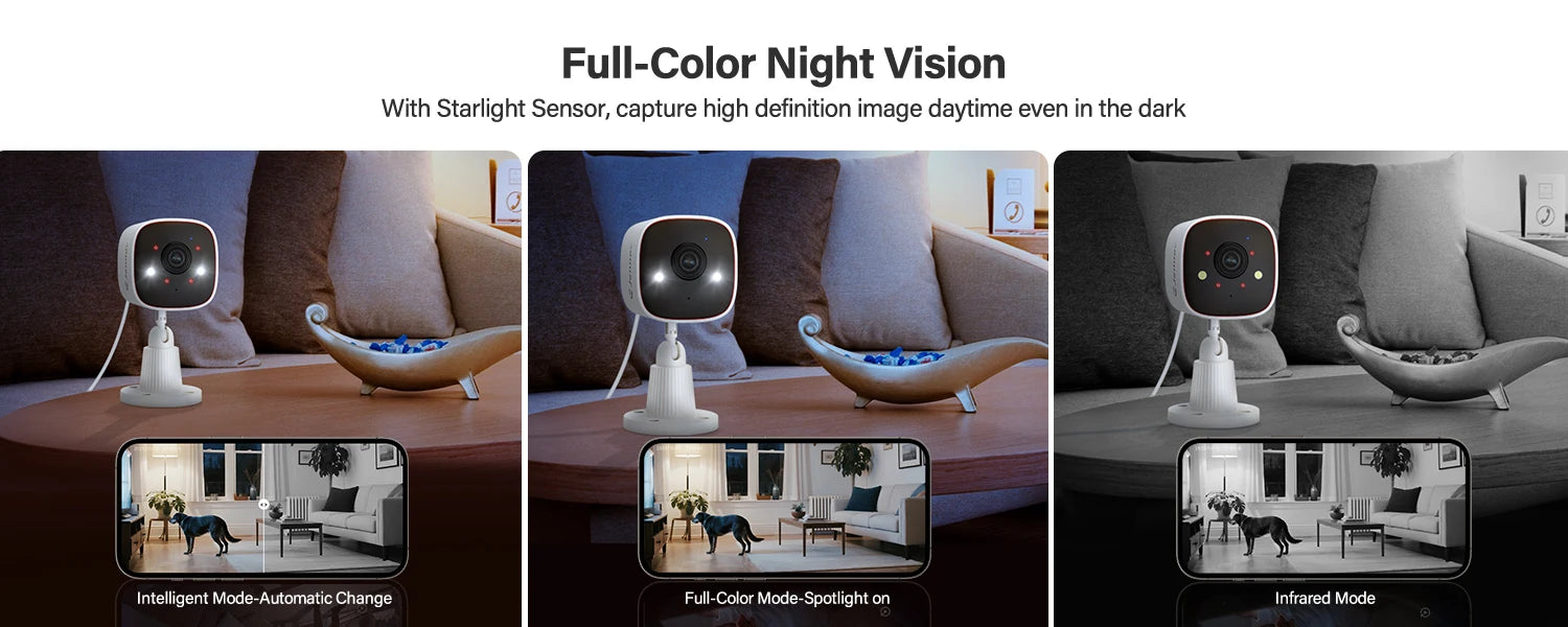 3MP WiFi Security Camera 1296P Outdoor Indoor Waterproof IP66