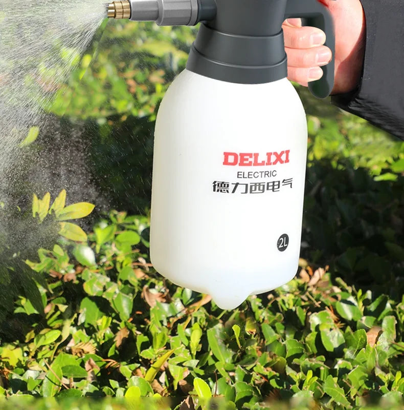 Hand Pump Sprayer,2L Handed Multi-Purpose Pressure Garden Sprayer,Safety Valve Adjustable Nozzle,for Lawn Garden DELIXI ELECTRIC