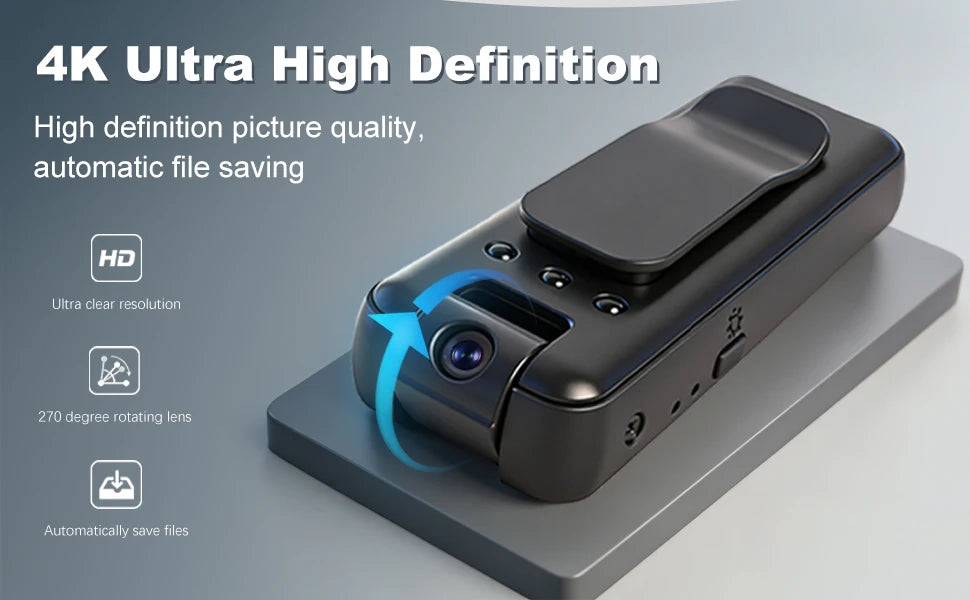 Caméra HD domestique H2, caméra sportive professionnelle portable extérieure, caméra réseau Wi-Fi, surveillance intérieure maison, vision nocturne, détection de mouvement, mini caméra sans fil, moniteur portable intérieur/extérieur, adaptée pour la maison