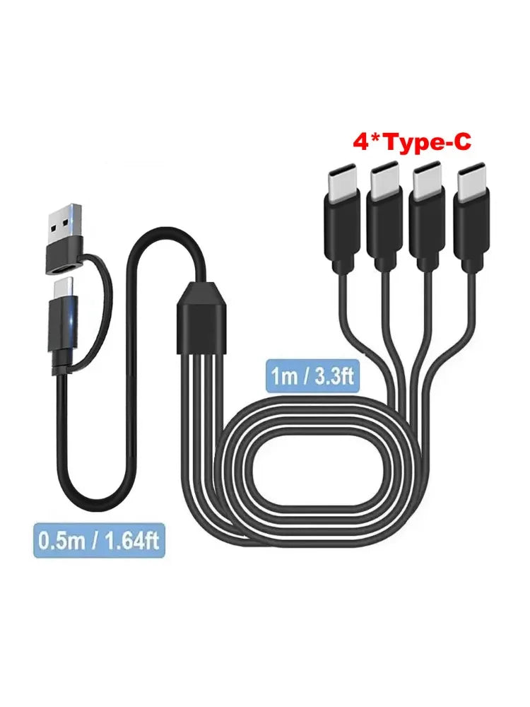 Vierfach-USB-C-Ladeverteilerkabel