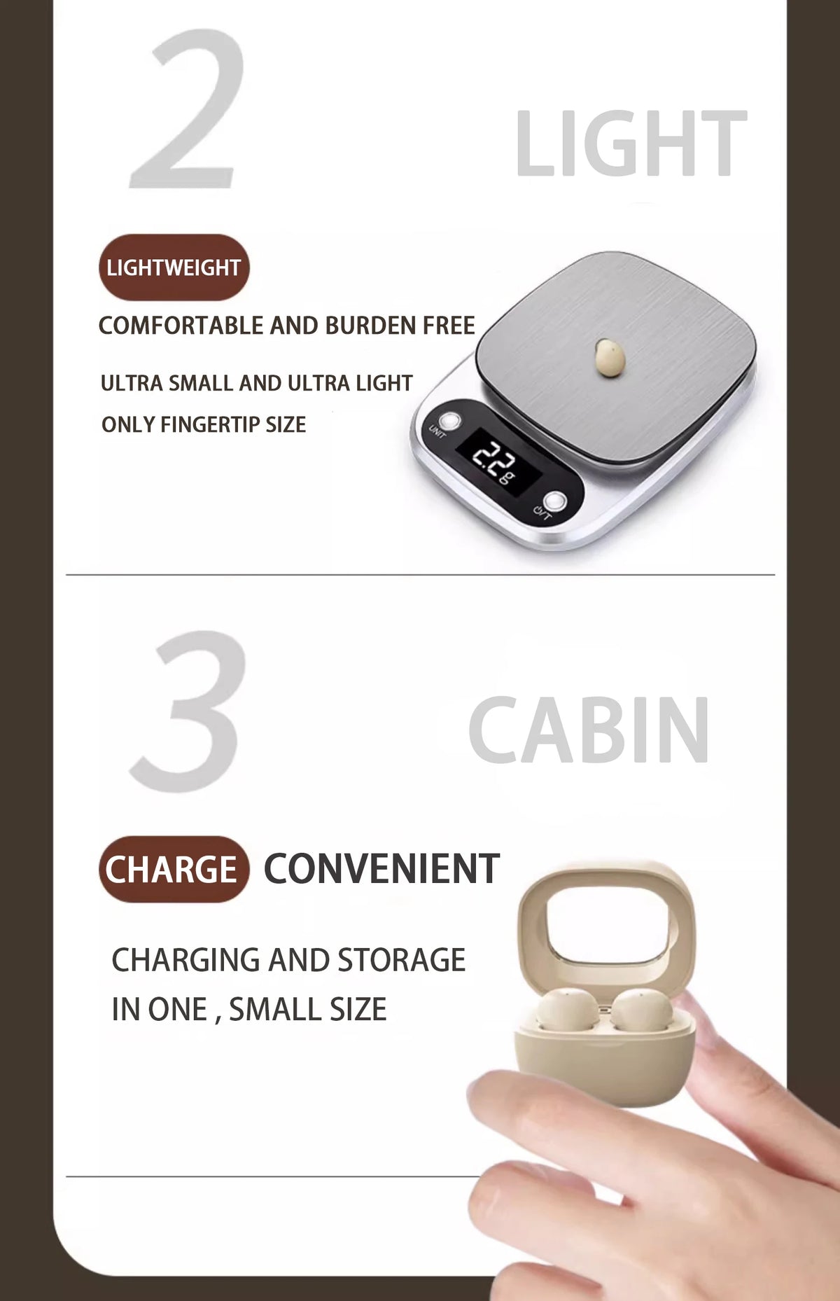 Small Wireless Bluetooth In-Ear Headphones