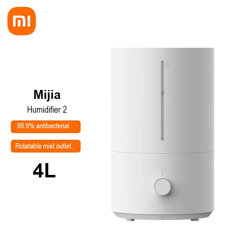 Xiaomi Luftfuktare 2 4L Tyst Dimma Luftfuktighetskontroll 300mL/h