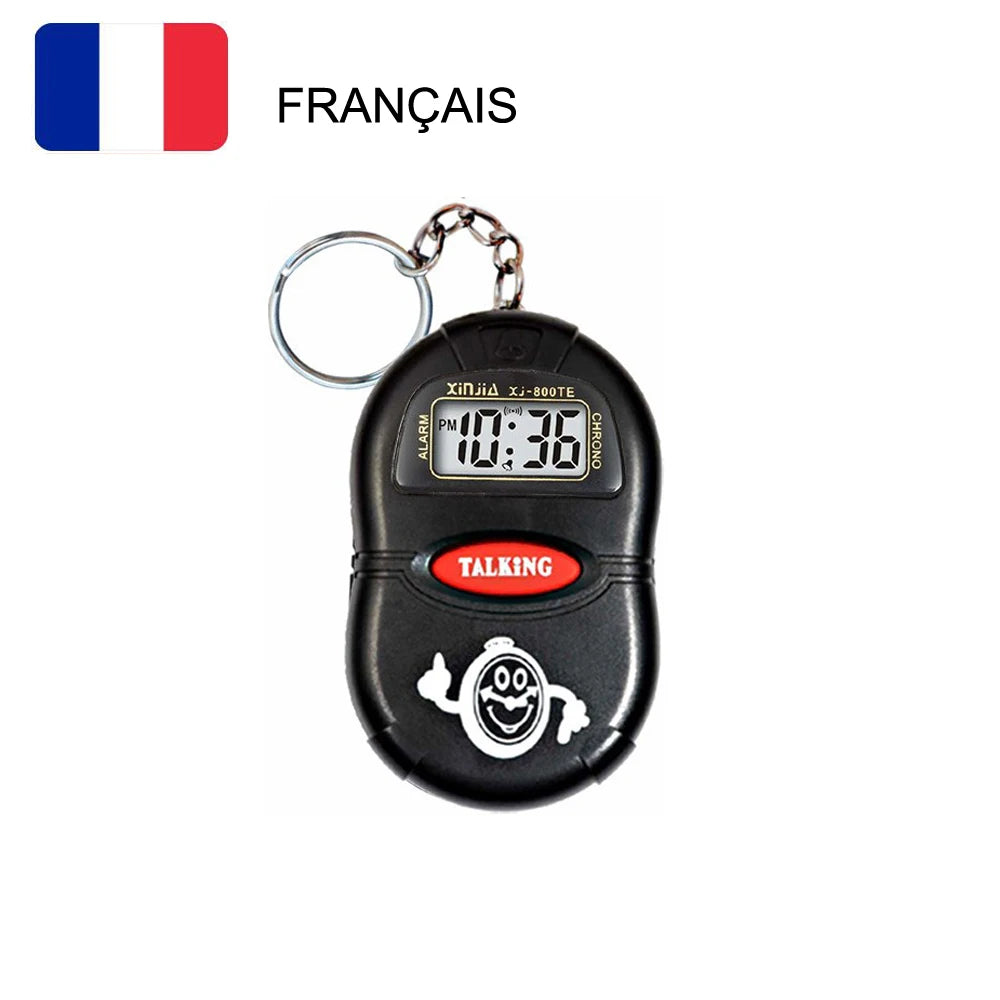 Talking Keyring Alarm Clock - Language Options