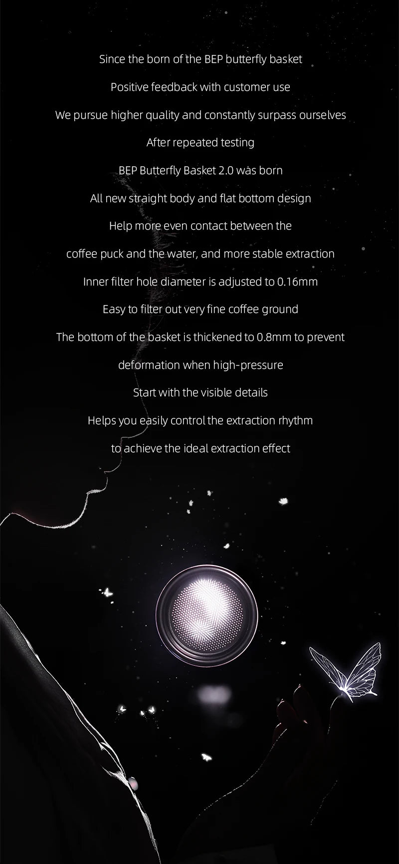 Espresso Filter Basket 15g Double-Layer Stainless Steel